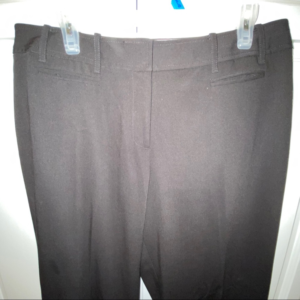 NWT Ann Taylor LOFT black trousers flat front Julie 12